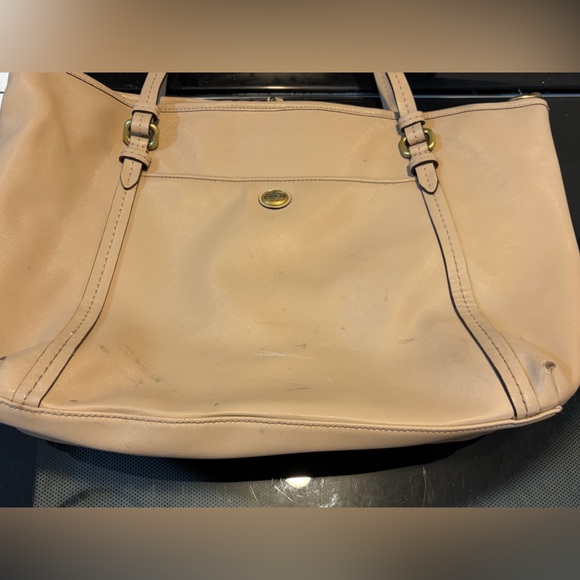 Coach Cream Leather Tote - Picture 2 of 11